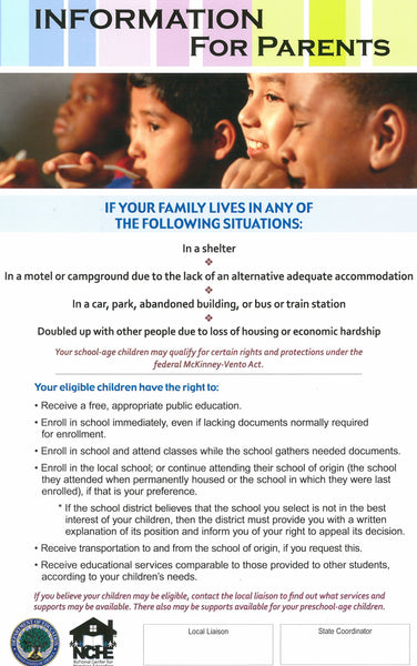 Educational Rights Poster for Parents (Spanish)