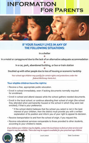 Educational Rights Poster for Parents (English)